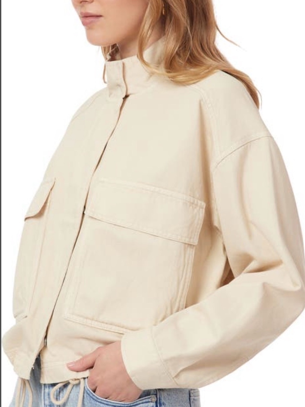 Scotch & Soda Amsterdam Cream Oversized Jacket Sz M NWT - Picture 4 of 13